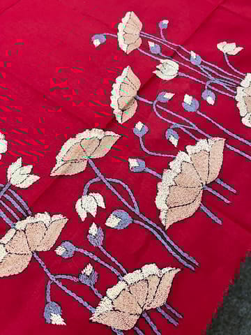 Floral Kanthawork Blouse Piece