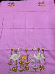 Crane Theme Kanthawork Blouse Piece