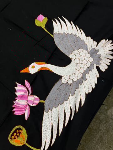Bird Theme Kanthawork Blouse Piece
