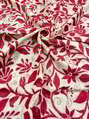 Floral Designer Kanthawork Blouse Piece