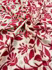 Floral Designer Kanthawork Blouse Piece