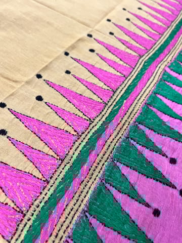 Dual Color Kanthawork Blouse Piece