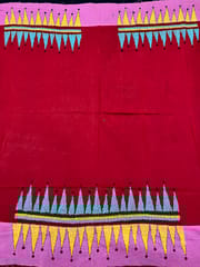 Dual Color Kanthawork Blouse Piece