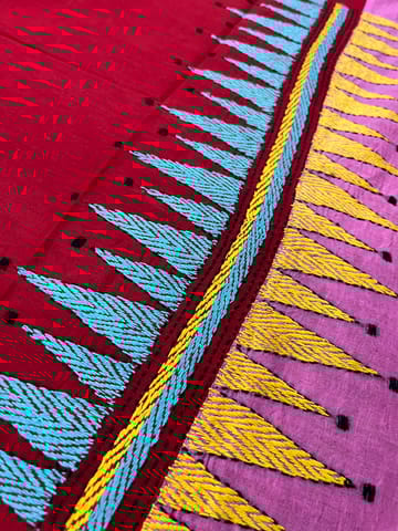 Dual Color Kanthawork Blouse Piece