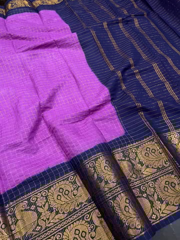 Sungudi Zari Checks Saree