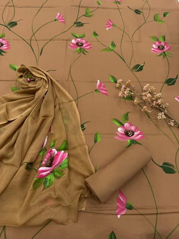 Hand Painted Dress Material