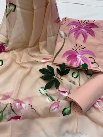 Hand Painted Dress Material