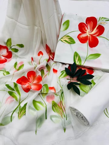 Hand Painted Dress Material