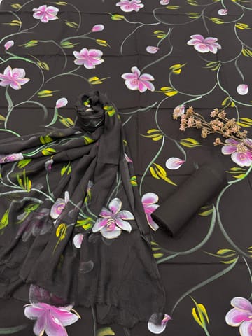 Hand Painted Dress Material