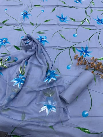 Hand Painted Dress Material