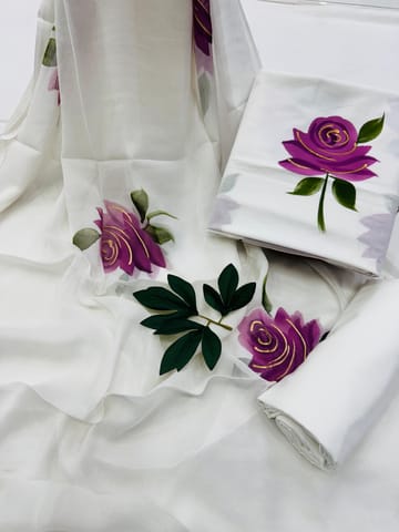 Hand Painted Dress Material