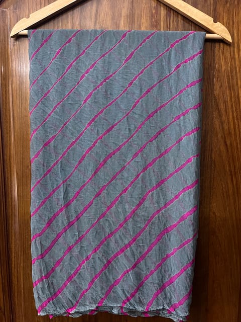 Georgette Lehariya Saree - GREY