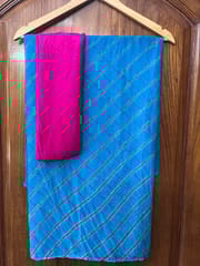 Georgette Lehariya Saree