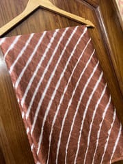 Chinon Lehariya Saree - BROWN