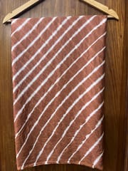 Chinon Lehariya Saree - BROWN