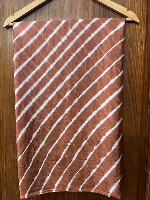 Chinon Lehariya Saree - BROWN