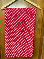 Chinon Lehariya Saree - RED