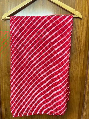 Chinon Lehariya Saree - RED