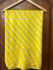 Chinon Lehariya Saree - YELLOW