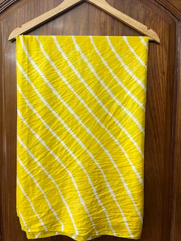 Chinon Lehariya Saree - YELLOW