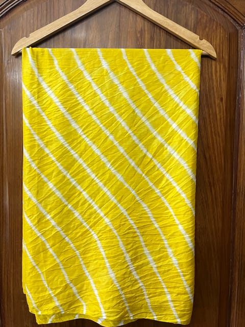 Chinon Lehariya Saree - YELLOW