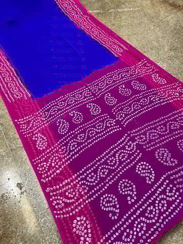 Georgette Bandhani Saree