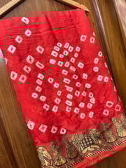 Jacquard Silk Bandhani Saree