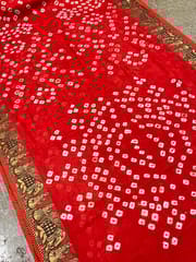 Jacquard Silk Bandhani Saree