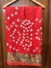 Jacquard Silk Bandhani Saree