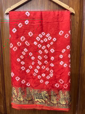 Jacquard Silk Bandhani Saree