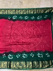 Jacquard Silk Bandhani Saree