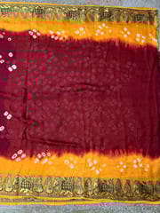 Jacquard Silk Bandhani Saree