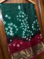 Jacquard Silk Bandhani Saree