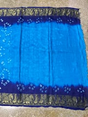 Jacquard Silk Bandhani Saree
