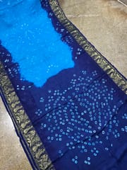 Jacquard Silk Bandhani Saree