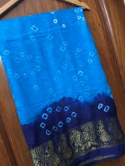 Jacquard Silk Bandhani Saree
