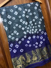 Jacquard Silk Bandhani Saree