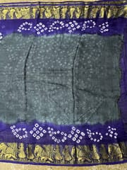 Jacquard Silk Bandhani Saree