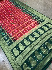 Gharchola Art Silk Bandhani Saree