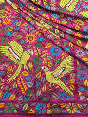 PARROT THEME Kanthawork Saree
