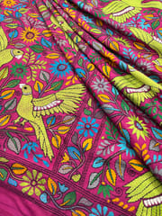 PARROT THEME Kanthawork Saree