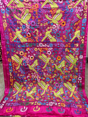 PARROT THEME Kanthawork Saree