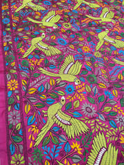 PARROT THEME Kanthawork Saree