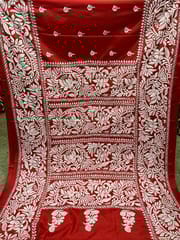 Lotus Theme Kanthawork Saree