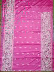 Lotus Theme Kanthawork Saree