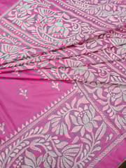 Lotus Theme Kanthawork Saree