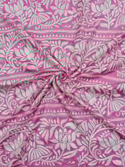 Lotus Theme Kanthawork Saree