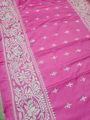 Lotus Theme Kanthawork Saree