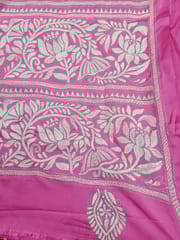 Lotus Theme Kanthawork Saree