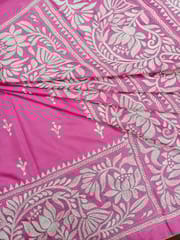 Lotus Theme Kanthawork Saree